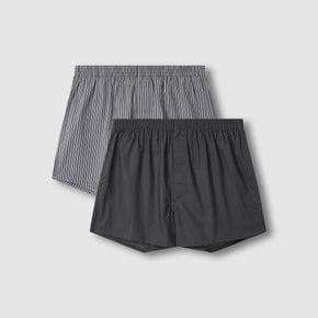 남 40수 코튼 트렁크 팬티 2매 (DARK CHARCOAL/DARK NAVY/DEEP CHARCOAL/TEAL BLUE)