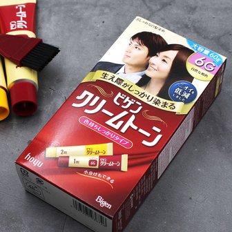 너만아는잡화점 비겐크림톤 바르는 새치 염색약 대용량 60g 자연갈색(6G)