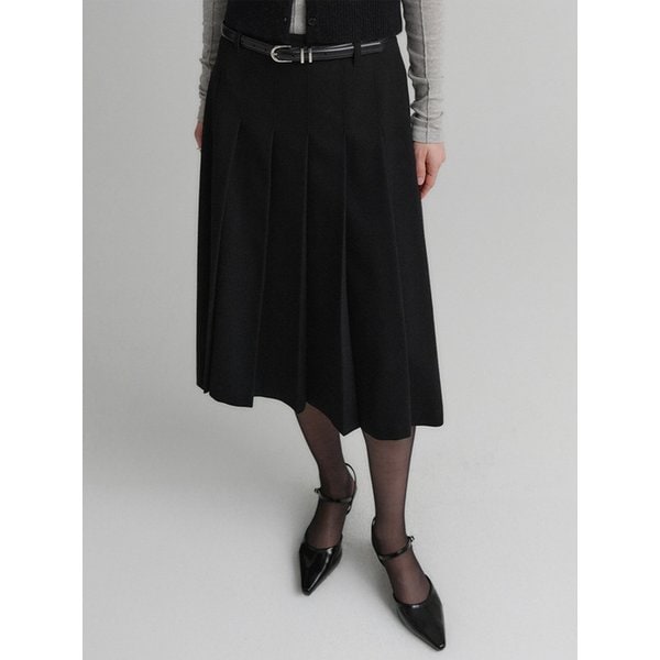 제나 스탠다드 플리티드 미디 스커트 / JENNA STANDARD PLEATED MIDI SKIRT_2colors