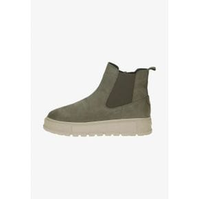 4014189 Caprice Platform ankle boots - khaki nubuc