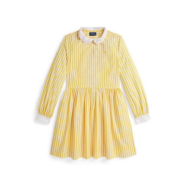 폴로 키즈 여아 7-16세 스트라이프 코튼 포플린 셔츠드레스(CWPODRSG3D21109999)