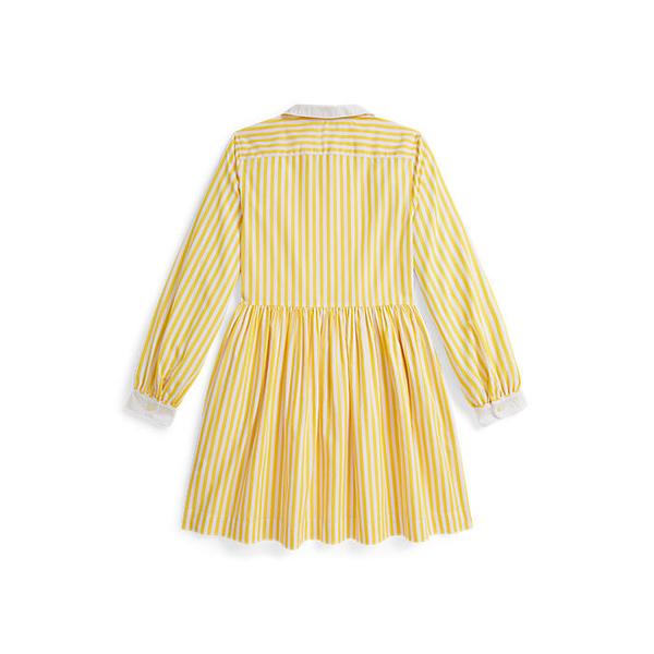 폴로 키즈 여아 7-16세 스트라이프 코튼 포플린 셔츠드레스(CWPODRSG3D21109999)