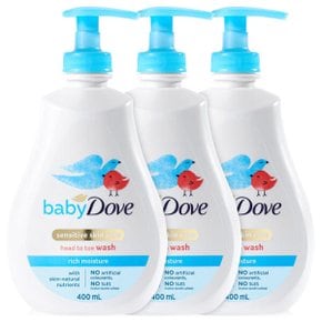 베이비도브 유아용 바디워시 어린이 바디클렌저 키즈 3종 400ml 3개