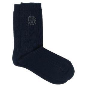 브루넬로 쿠치넬리 Socks Coat of arms of Solomeo Blue MCS93561C102J [관부가세