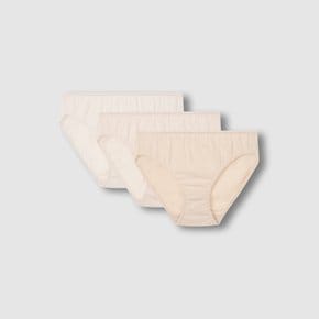 여 코튼 쌀알 힙허거 팬티 3매 (BEIGE/ PINK/ CHARCOAL/ BLUE GREY)