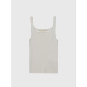 Square Ribbed Slim Sleeveless Knit_cami