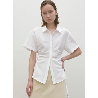 나인(Atelier Nain) (BL-4232)WAIST SHIRING TUCK BLOUSE