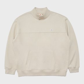 BUTTON HALF NECK SWEATSHIRTS [3 COLOR]