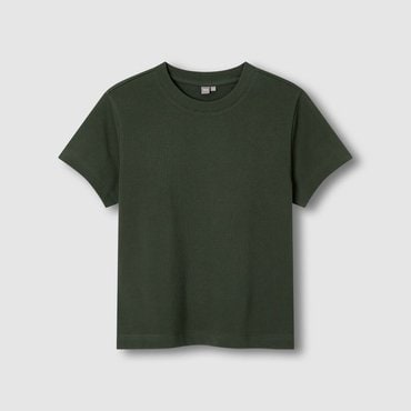 JAJU 25 S/S  여 코튼 스트레치 크롭 반팔 티셔츠  J115301002