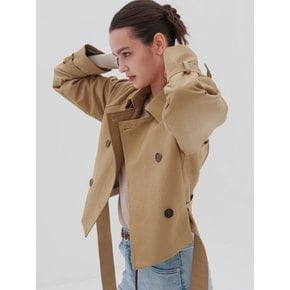 Cropped Trench Coat _Beige