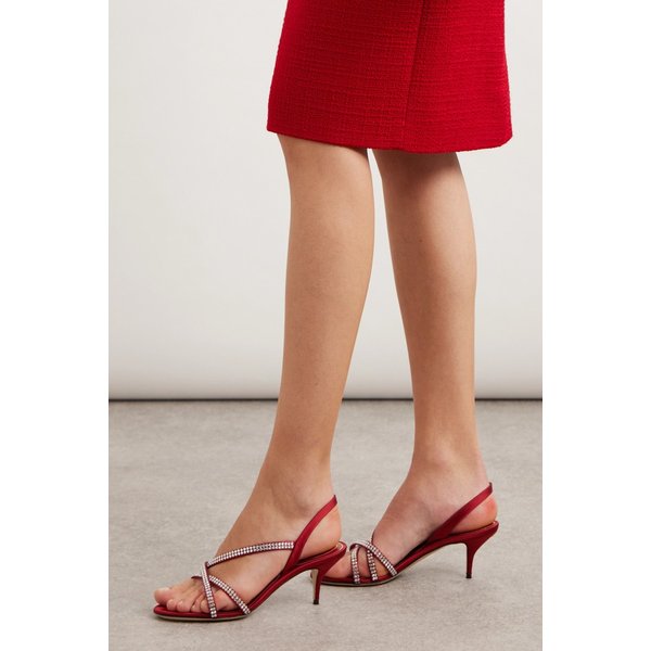 당 르 푸아레 크리스탈 장식 새틴 슬링백 샌들 46376663162910394