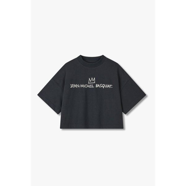 [BASQUIAT] 자수 레터링 크롭 티셔츠 71152403C9173