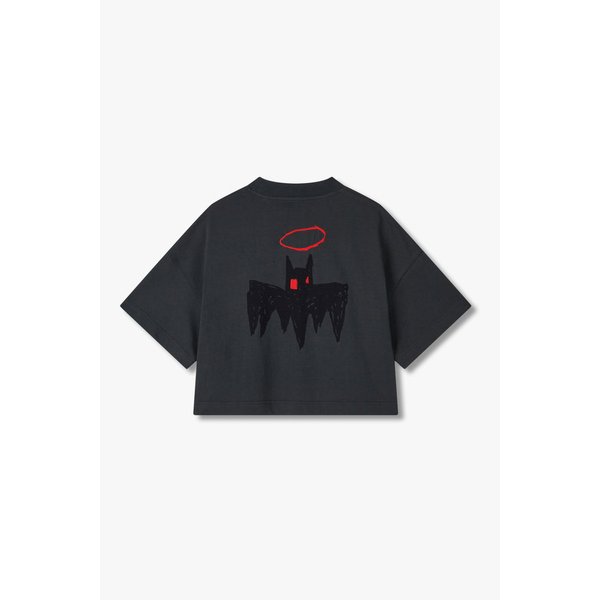[BASQUIAT] 자수 레터링 크롭 티셔츠 71152403C9173
