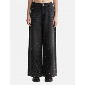 Crystallised Wide Leg Denim 270866