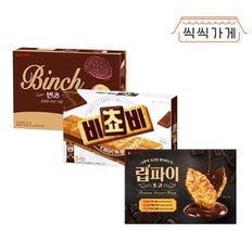 초코반 비스킷반 3종(빈츠, 비쵸비, 립파이)