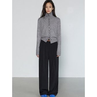 미치코런던 TWO PINTUCK WIDE SLACKS BLACK