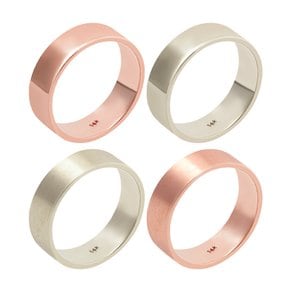 14K 평반지 유광 무광 로즈골드 샴페인골드 F타입