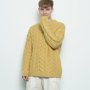 M330 wool twister knit yellow