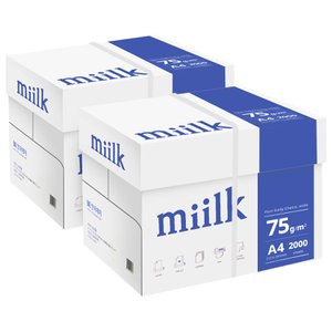 miilk 한국 밀크 A4 복사용지(A4용지) 75g 2000매 2BOX