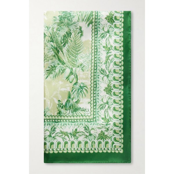 알레마이스 사라 프린트 실크 트윌 스카프 46376663163083636