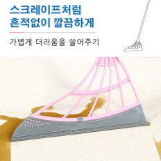 1+1 미리 실리콘빗자루 쓰리잘비 가정용기본형 다용도 실리콘 빗자루 화장실청소기 머리긁개