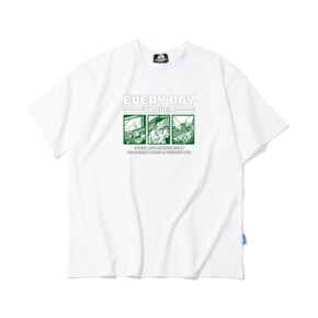 EVERYDAY CARTTON GRAPHIC T-SHIRTS - WHITE