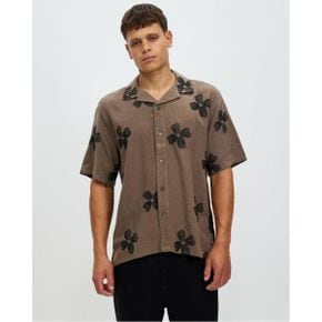 5225414 Abercrombie  Fitch New Handcrafted Part 2 Shirt - Brown Floral Embroidery