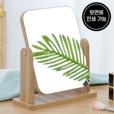 우드 사각 스탠드 탁상 거울 22x22cm