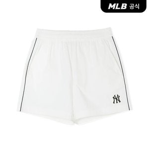 MLB [코리아공식]여성 스포티브 바시티 3부 우븐 반바지 NY (Ivory)