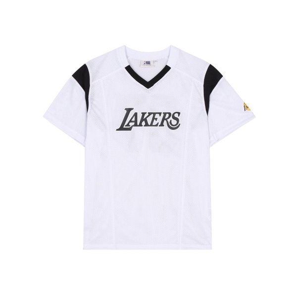 [여주점] 공용 LAL 컬러블록 메쉬 반팔 티셔츠(N252TS057P)