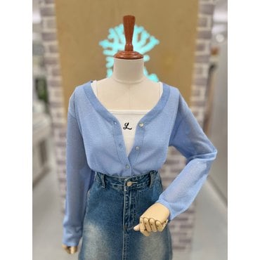 레코브 썸머 브이넥 가디건(LC41E6KC008X)
