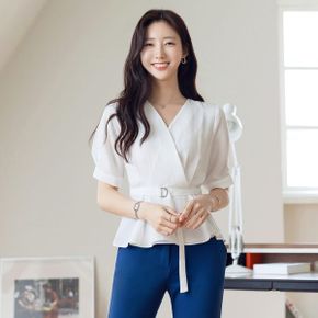 플로우 D링벨트 크리즈 페플럼 블라우스_P341394830