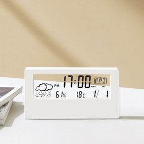 1+1 디지털 온도계 습도계 시계 온습도계