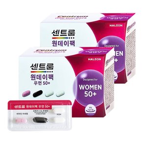 원데이팩 우먼 50+ 30팩 x 2개 오메가3 루테인 멀티 비타민 미네랄 H
