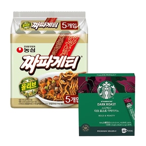 스타벅스 다크로스트 아메리카노1.1g 30개입x3박스+농심짜파게티20봉