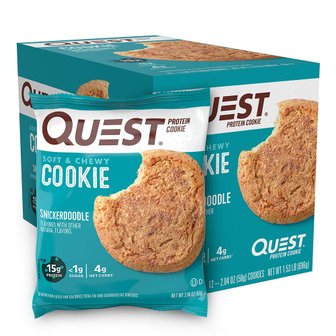  퀘스트뉴트리션 Quest Nutrition 프로틴 15g 스니커두들 쿠키 12개 분리유청단백질 WPI