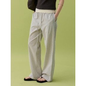 LOUM STRIPE PANTS - BLACK