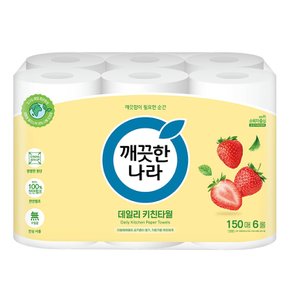 데일리 키친타올 그린패키지 150매 6롤