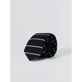 Pin Stripe Knit Tie_Navy