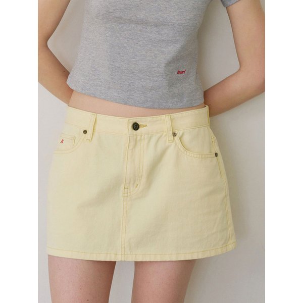 Clair Cotton Mini Skirt_Yellow