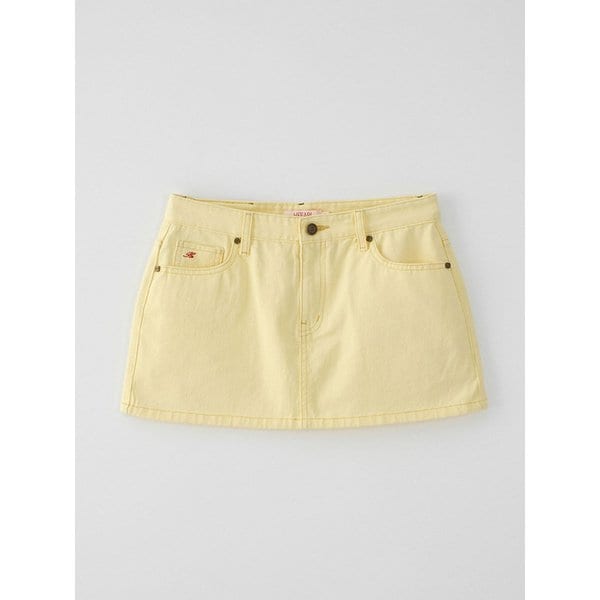 Clair Cotton Mini Skirt_Yellow