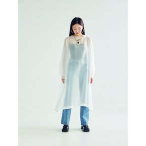 CHIFFON MIDI DRESS _ WHITE