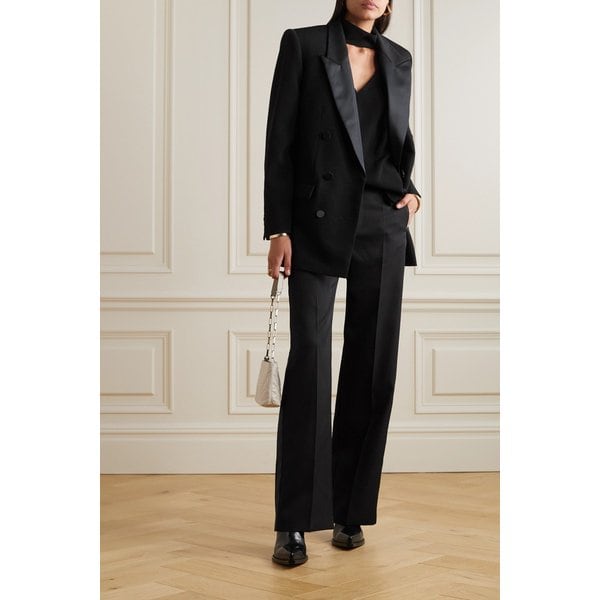 스칼리 울 트윌 와이드 팬츠 블랙 1647597289962874