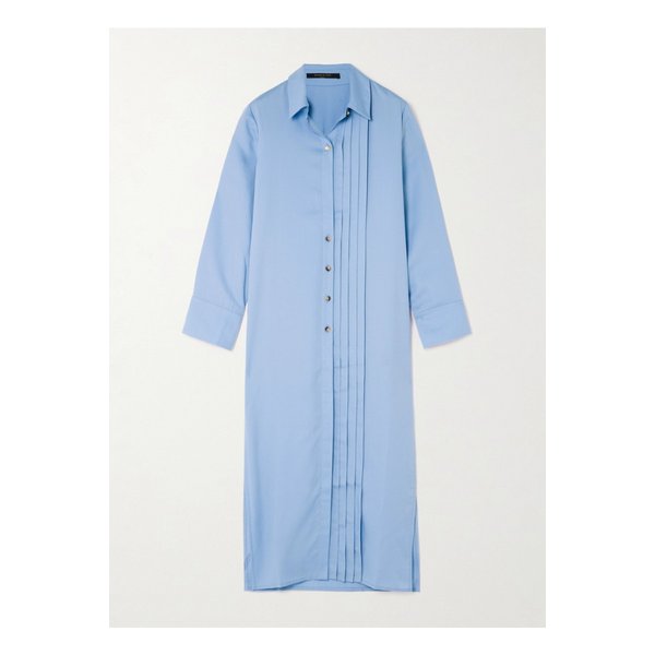 넷 서스테인 플리츠 텐셀 라이오셀 맥시 셔츠 원피스 1647597325027348