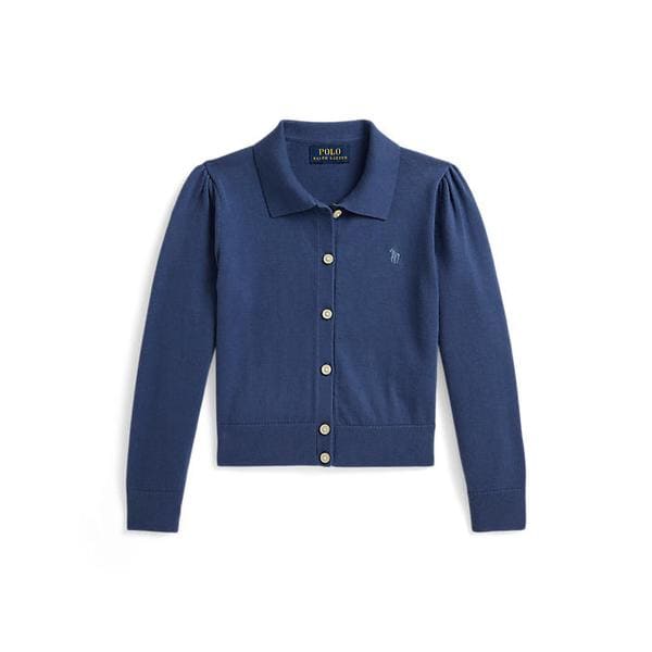 폴로 키즈 여아 2-6세 콤드 코튼 폴로 카디건(CWPOSWER6820591400)