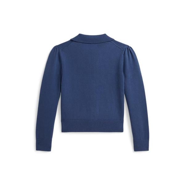 폴로 키즈 여아 2-6세 콤드 코튼 폴로 카디건(CWPOSWER6820591400)