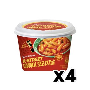 아워홈 K-STREET 떡볶이 오리지날 즉석용기컵 231g x 4개