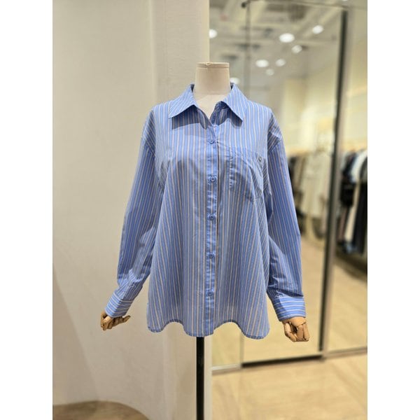 [부산점] 스트라이프 오버핏 블라우스(PS2WB00831)