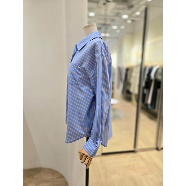 [부산점] 스트라이프 오버핏 블라우스(PS2WB00831)