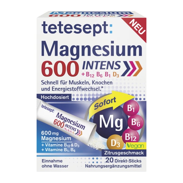 테테셉트 tetesept 마그네슘 600 인텐스 스틱 20개 36g